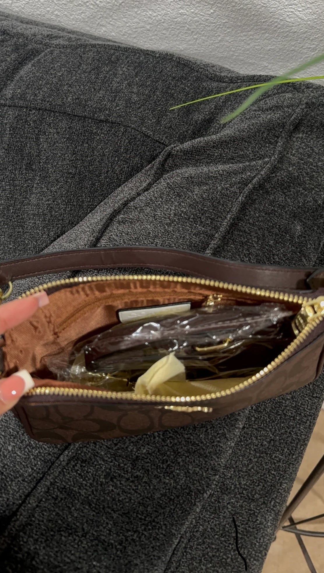 Small brown purse