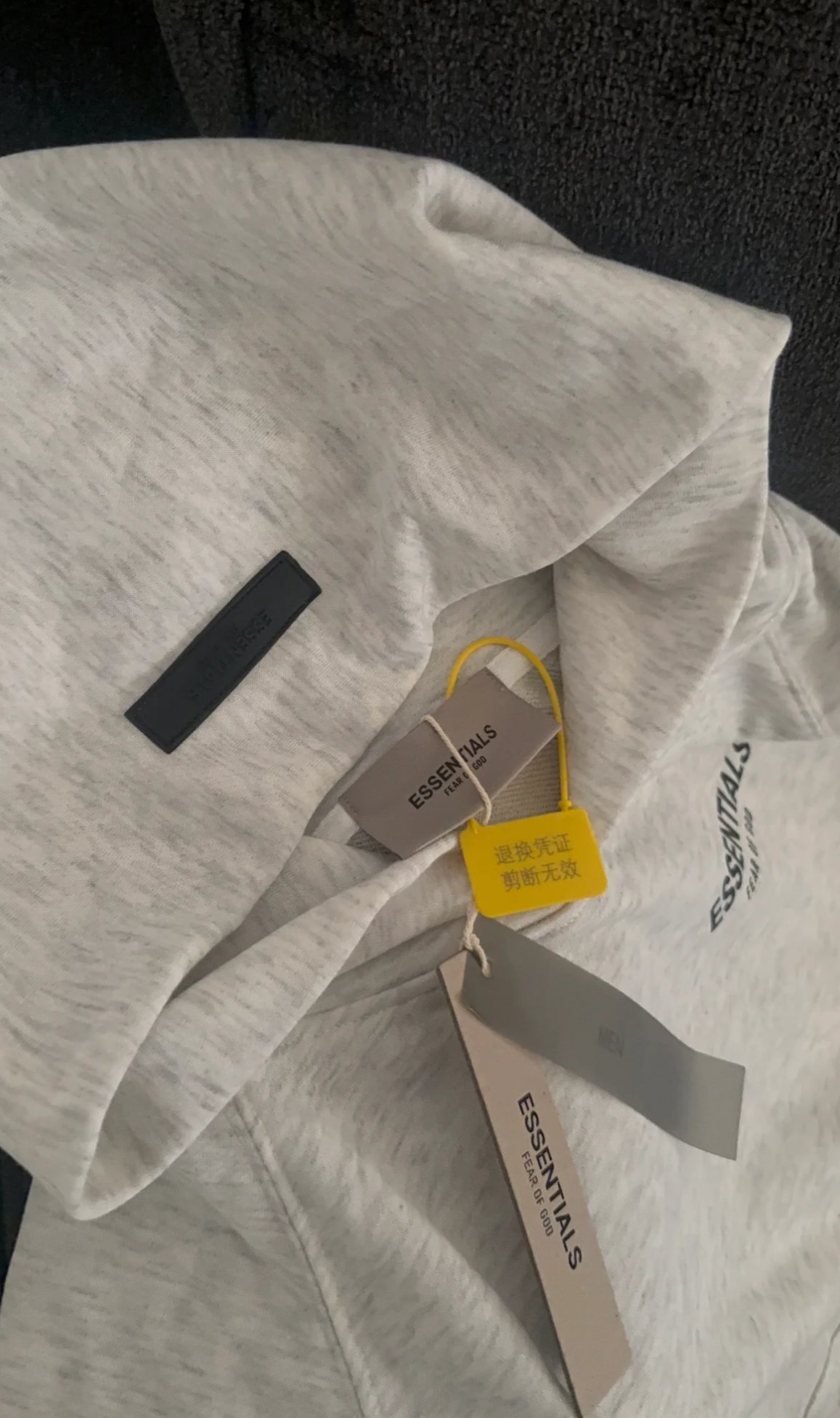 Grey Men hoodie - Essential