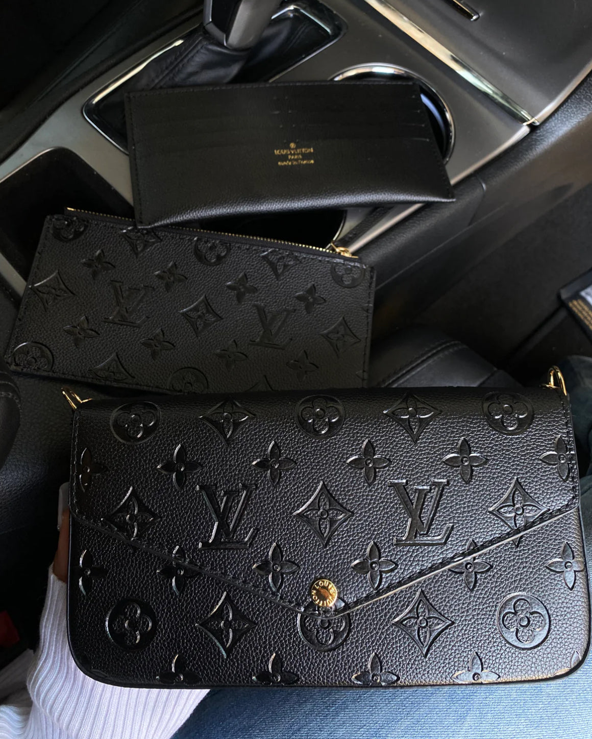 Black 3pc hand bag