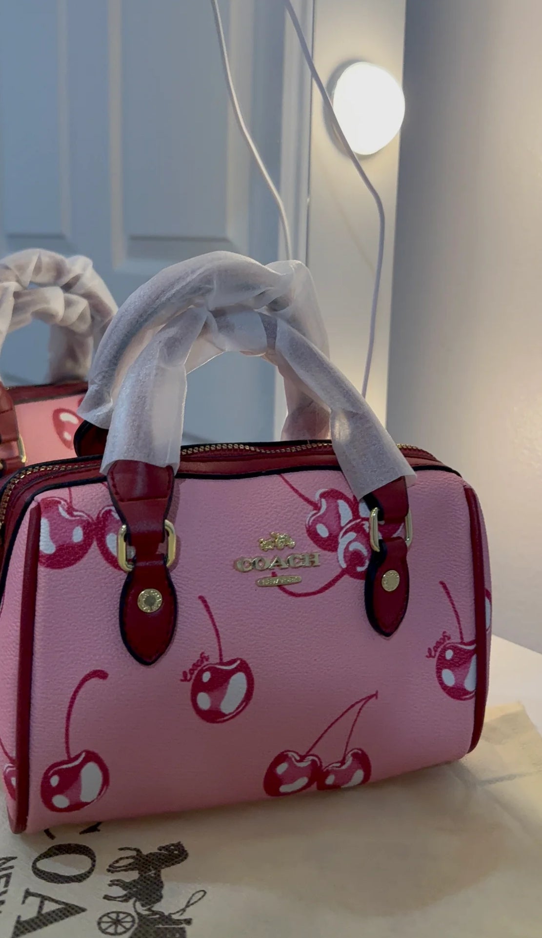 Pink cherry bag