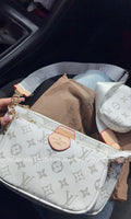 3pc cross body bag / white