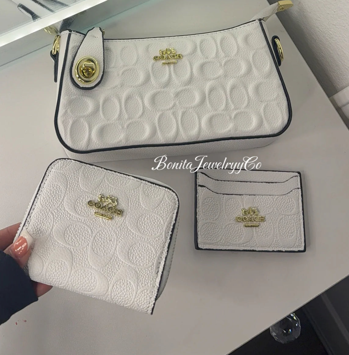White purse set