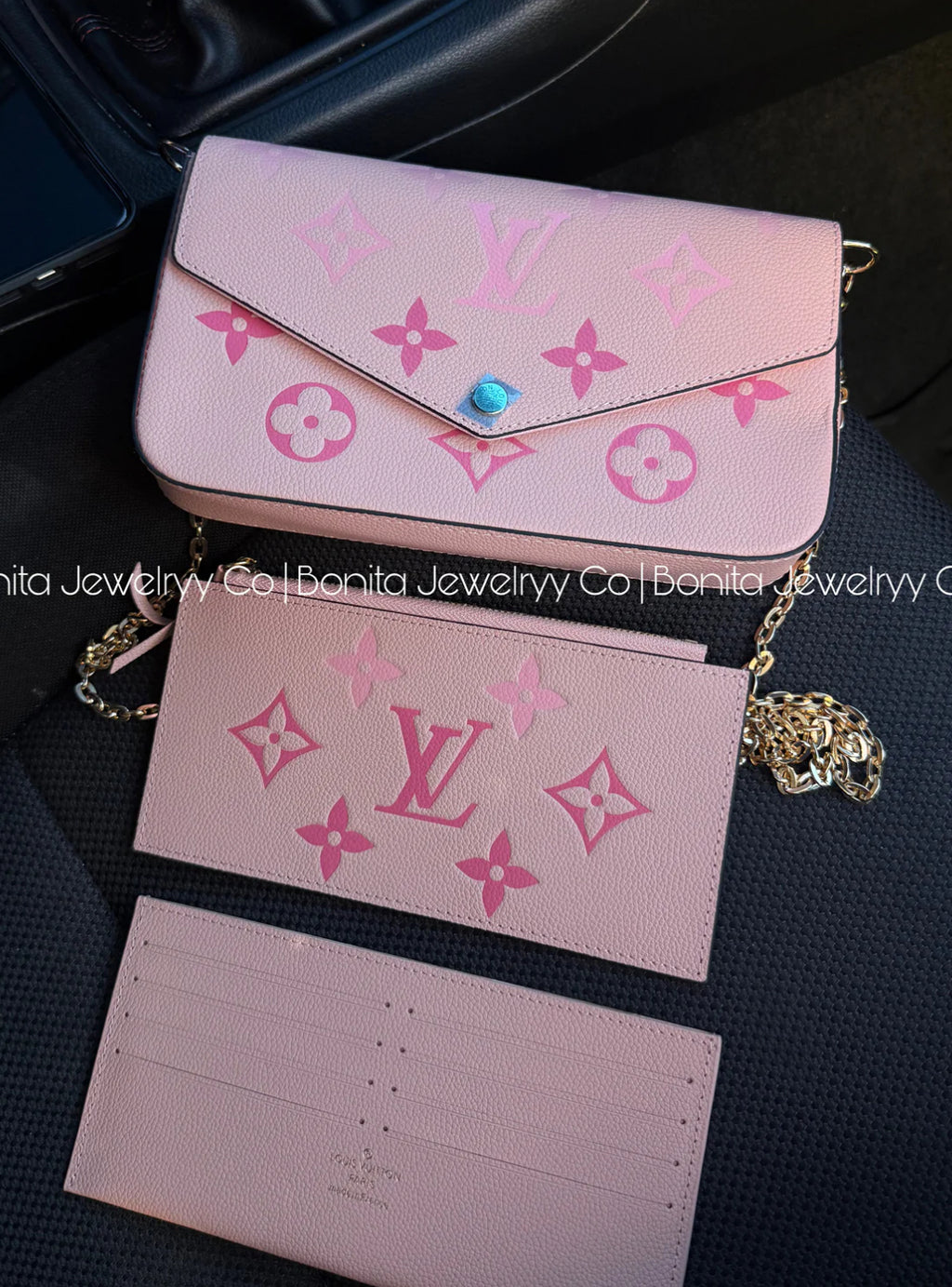 3pc cross body bag - pink color