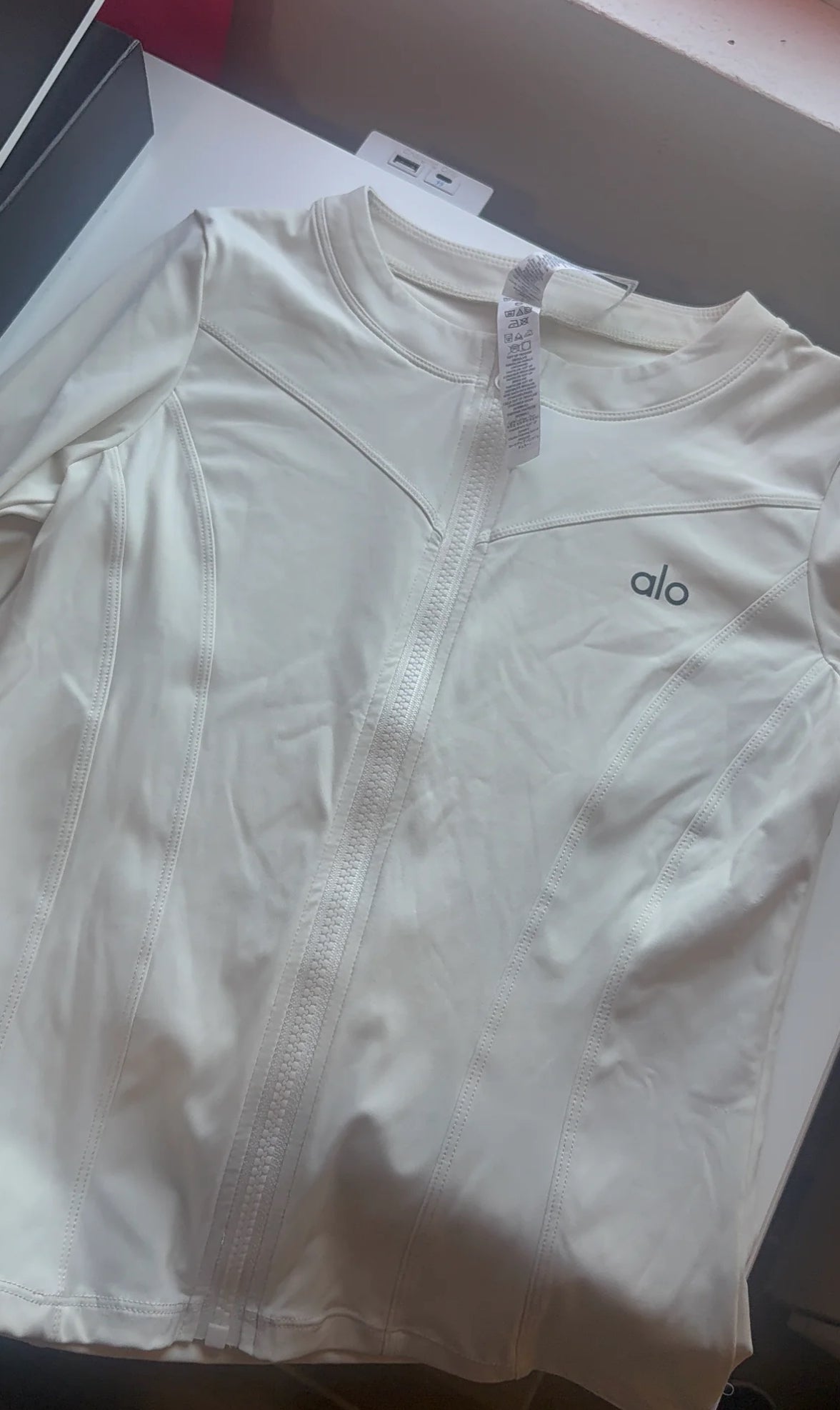 Creamy White Zip Up jacket