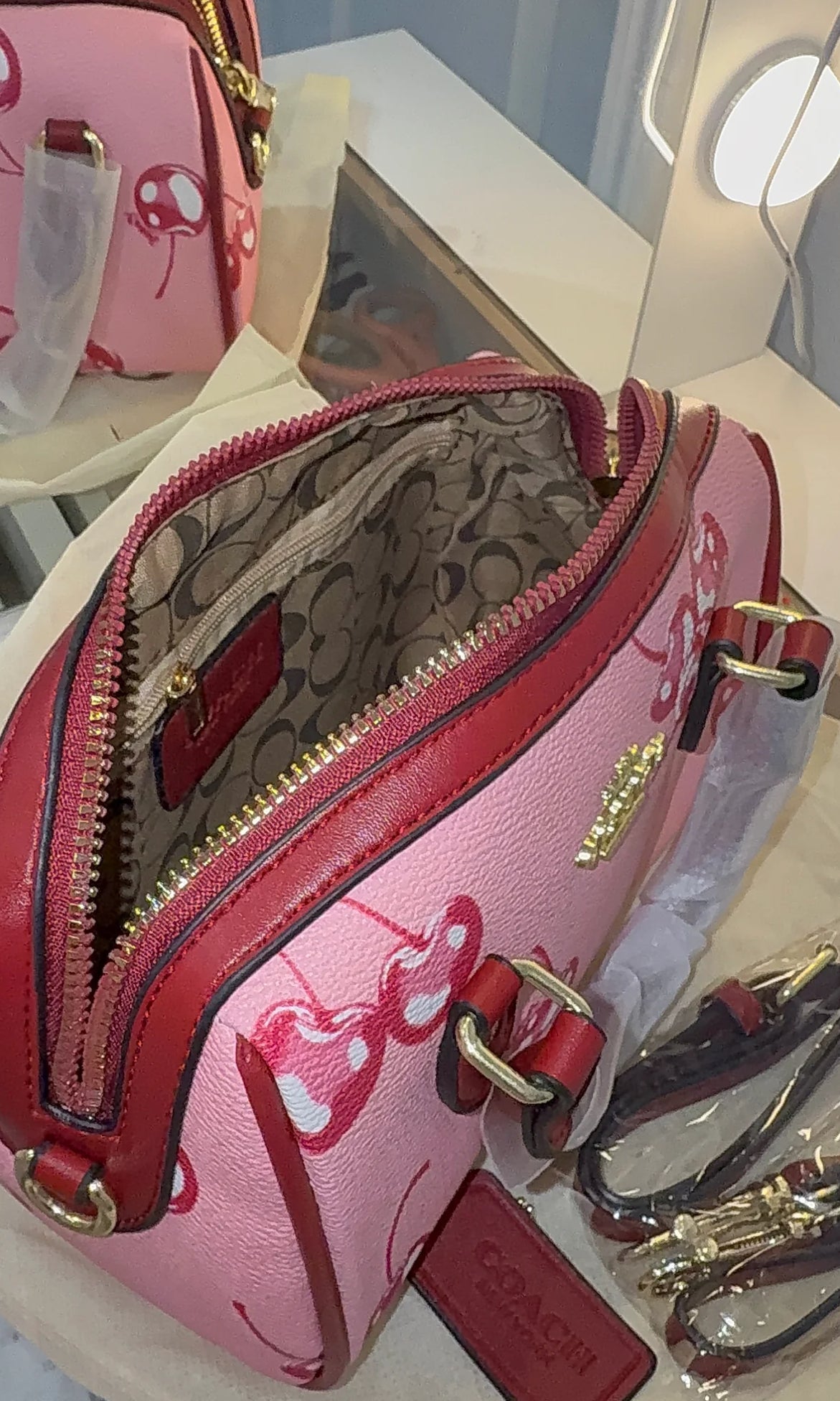 Pink cherry bag