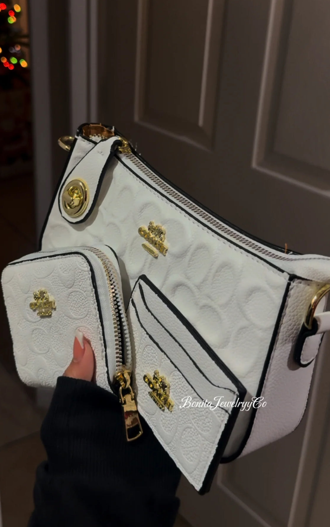 White purse set
