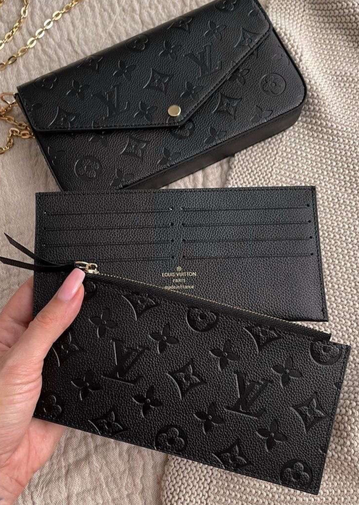 Black 3pc hand bag