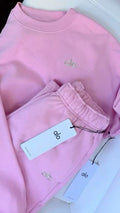 Baby pink hoodie & sweats set ( Oversized )