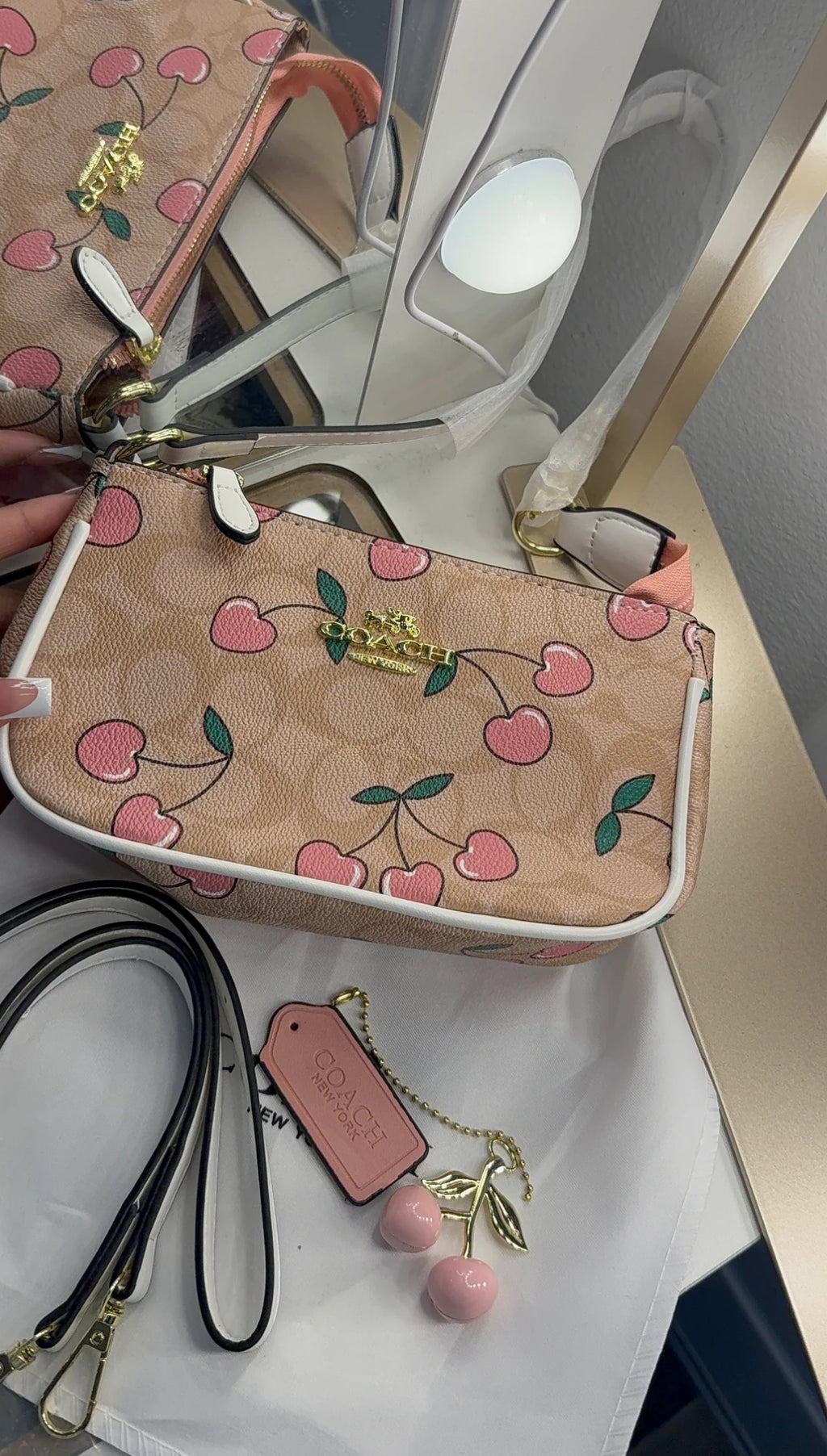 Mini Brown cherry 🍒purse