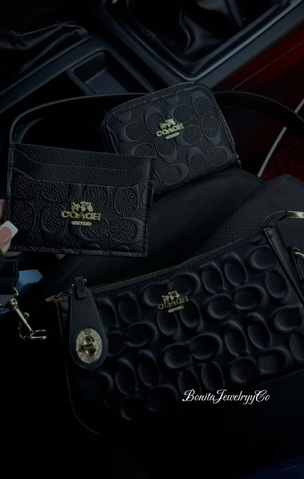 Black purse set