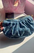 Blue monogram purse