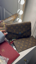 Red 3pc cross body bag