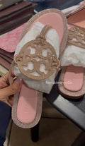 Pink sparkly glitter sandals