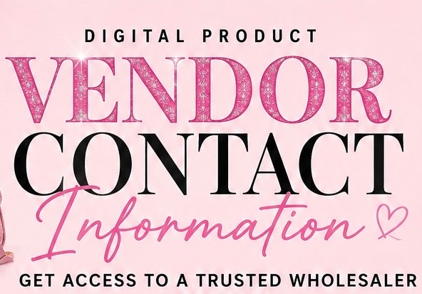 📱 Digital Product: Wholesale Vendor Contact Information