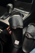 Unisex simple black slides