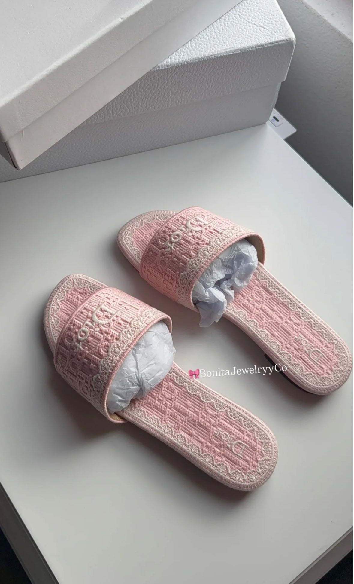 🎀Pink Coquette DR Slides