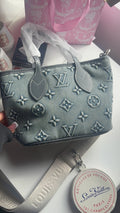 Jean blue cross body purse set