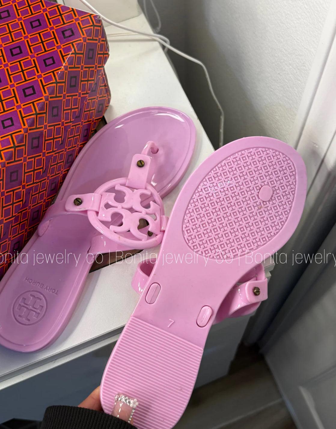 Pale pink TB slides