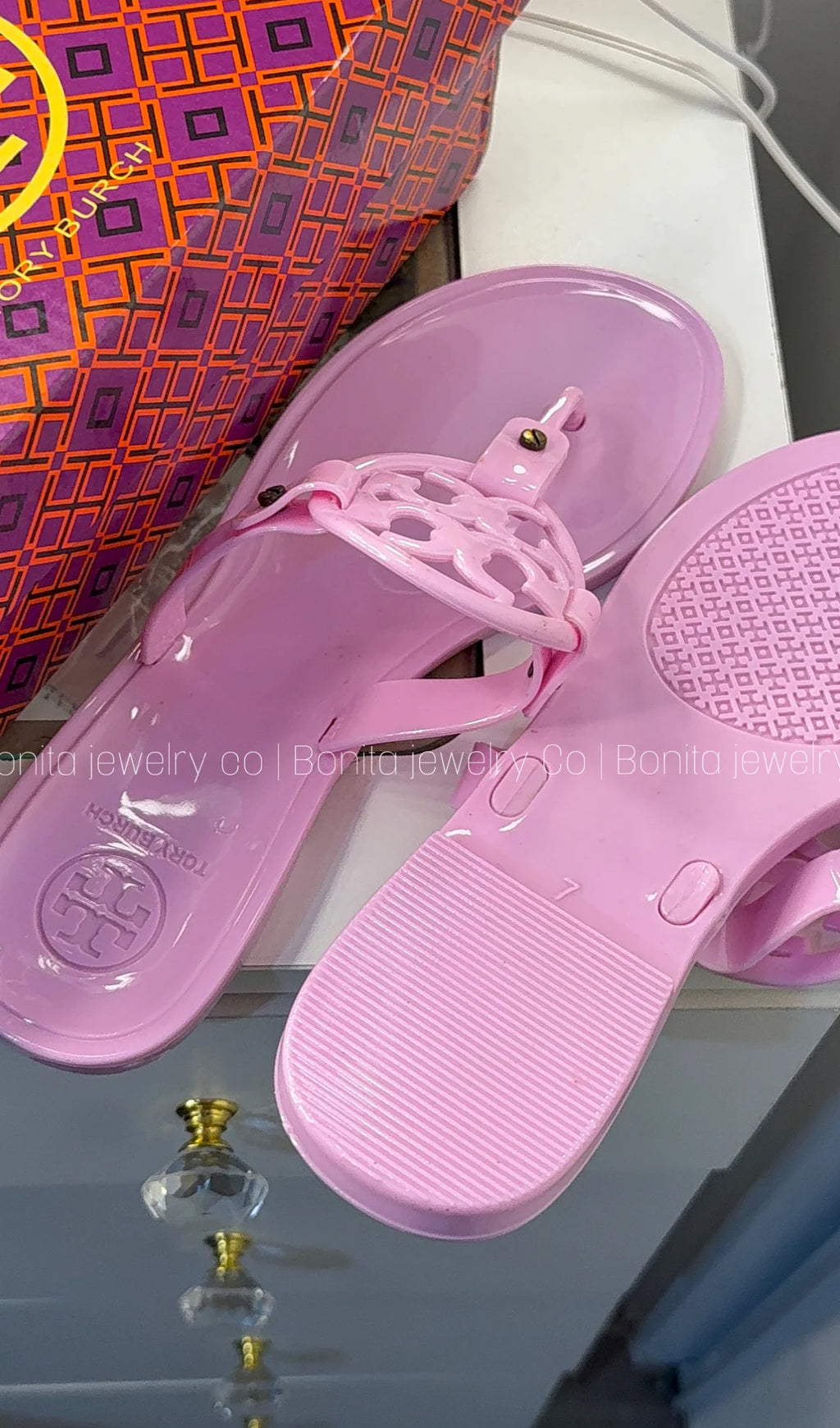 Pale pink TB slides