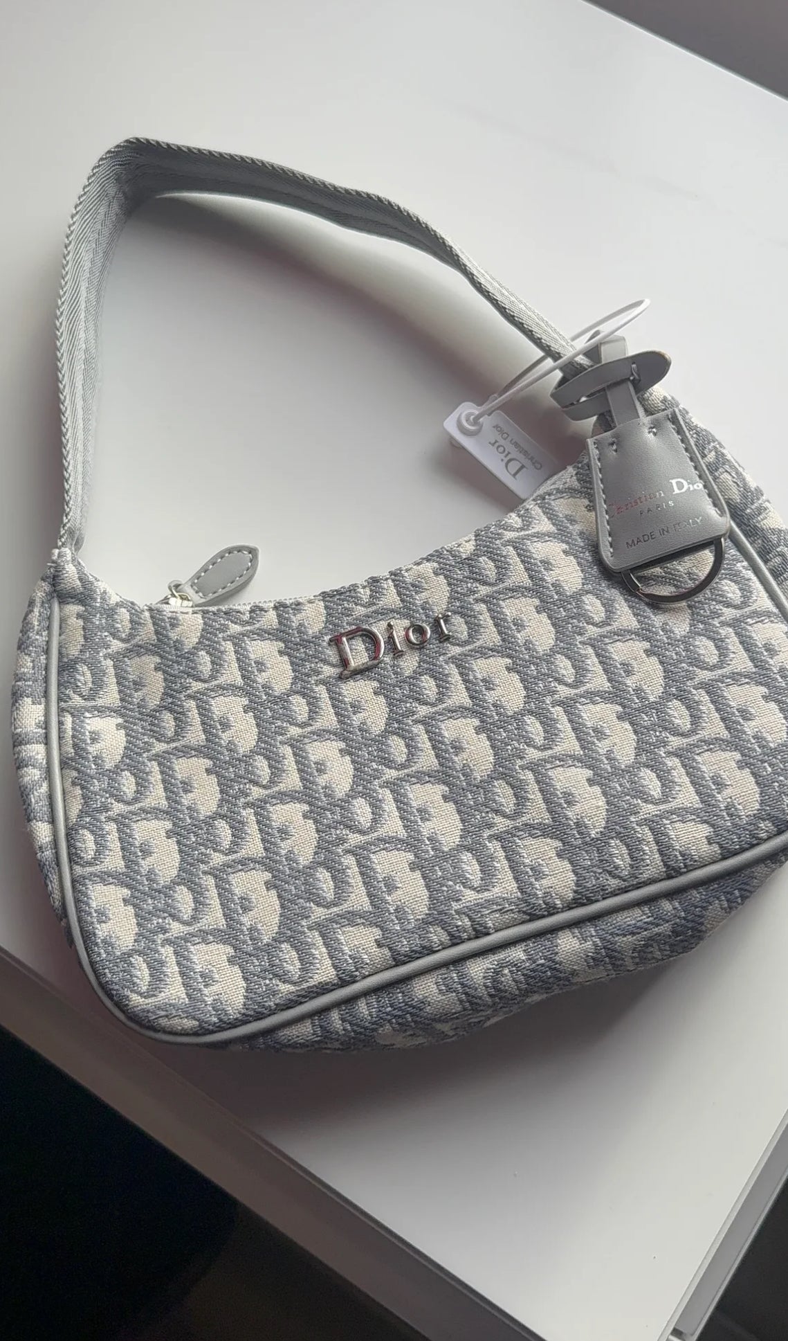 Grey lux purse