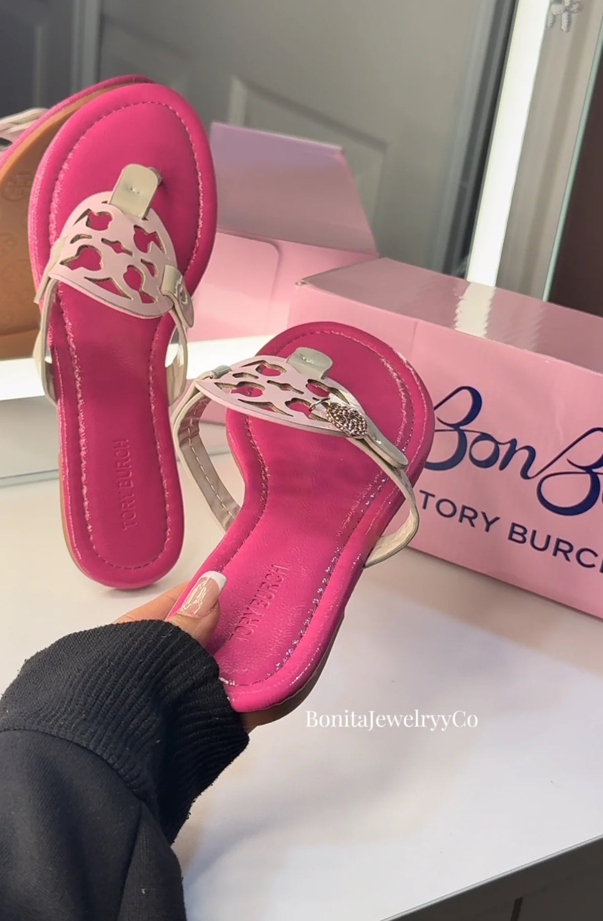 Pink Bon bon sandals