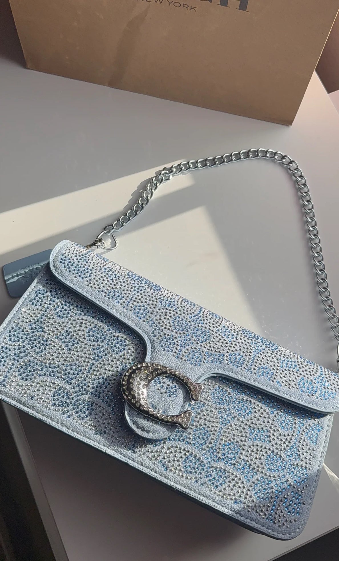 💙blue sparkly purse