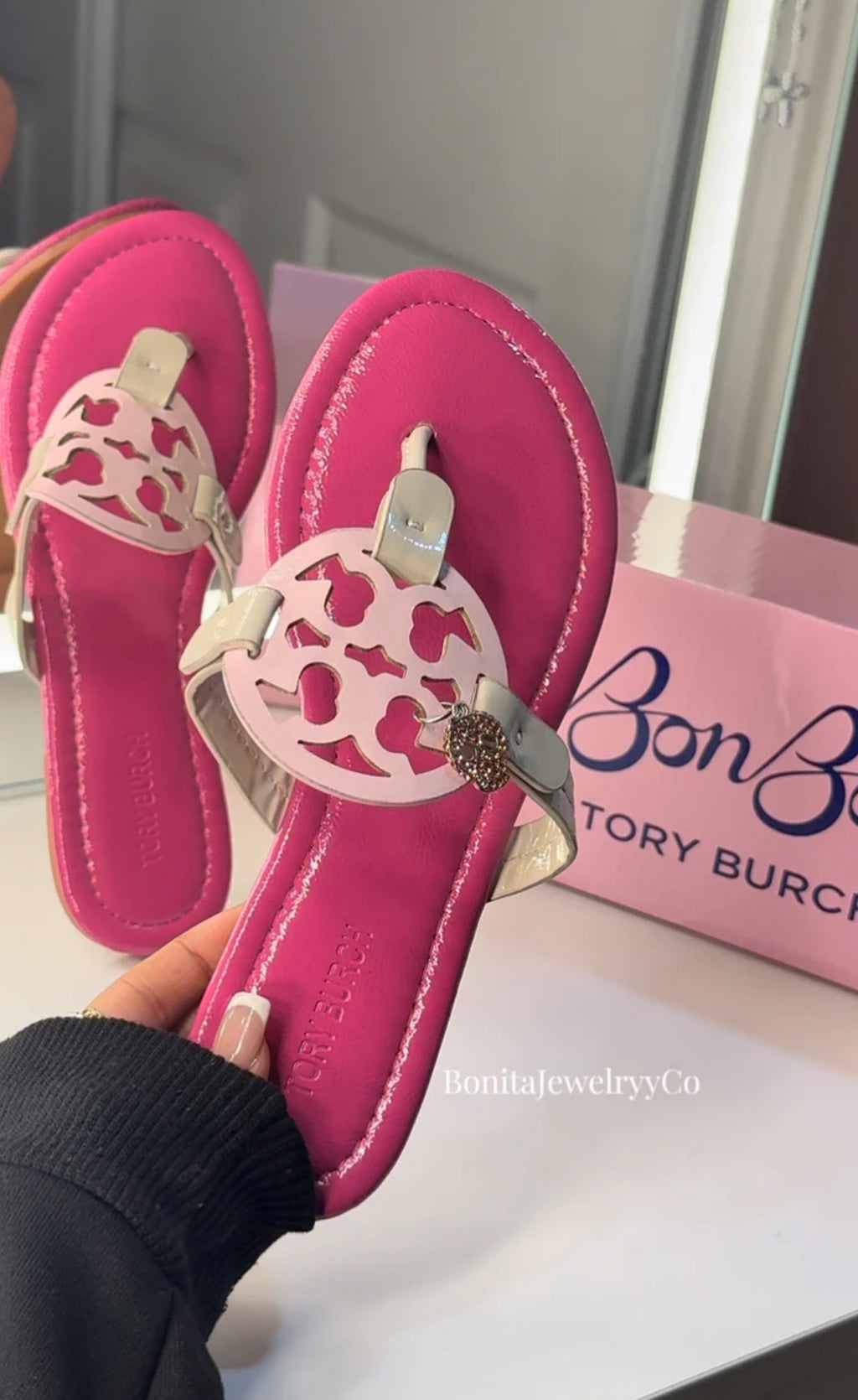 Pink Bon bon sandals