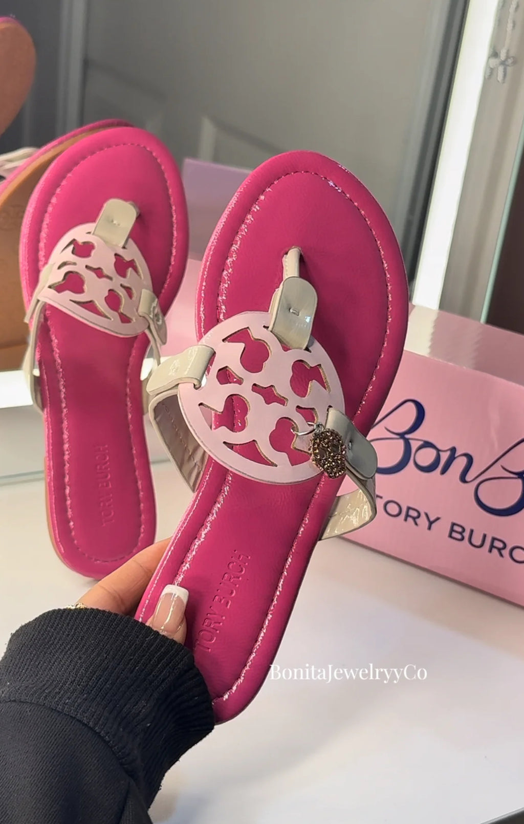 Pink Bon bon sandals
